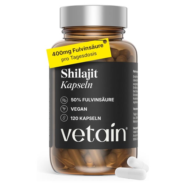 VETAIN Original Himalaya Shilajit - 800mg - 50% Fulvinsäure 180 St