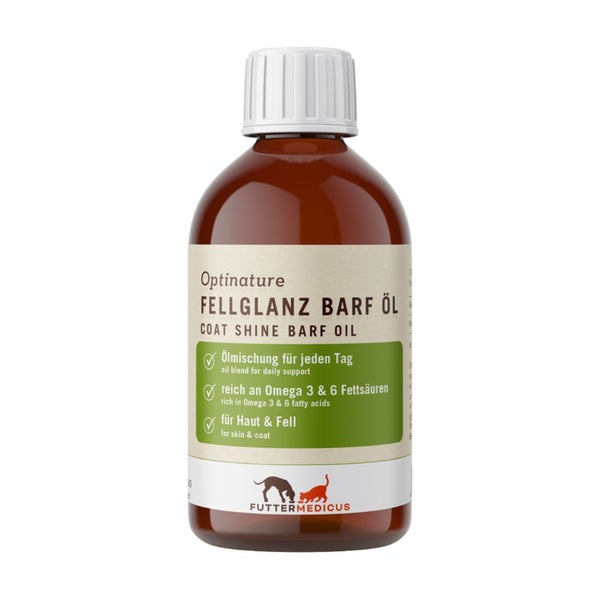 Futtermedicus Optinature Fellglanz Barf Öl 250 ml