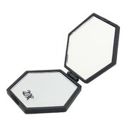 UNIQ Mini Kompakt Hexagon Taschenspiegel - Schwarz