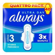 always Ultra Binde - Größe 3 - Long Plus mit Flügeln Quattropack 40 Stück 1 St