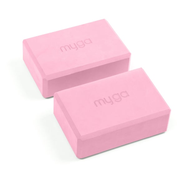 Myga Yogablock - Rosa - 2er Set 2 St