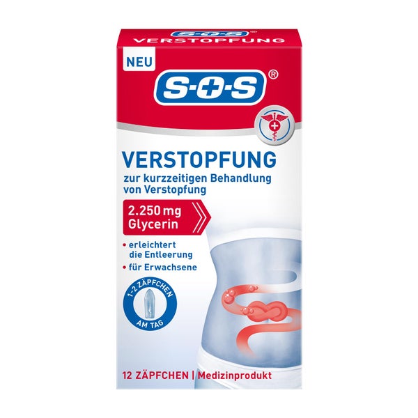 SOS Verstopfung | Glycerin Zäpfchen | 12 Stück 12 St
