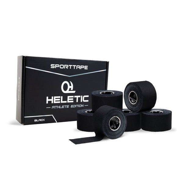 HELETIC Sporttape 3,8cm x 10m - ATHLETE EDITION  - schwarz 6 St