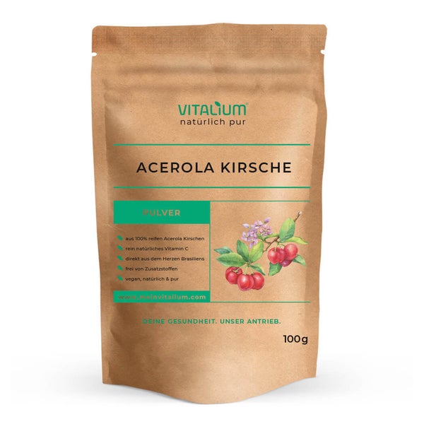 meinVitalium - reines Acerola Kirsch Vitamin-C Pulver 100 g