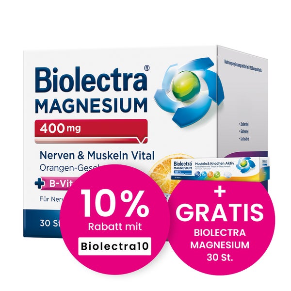 Biolectra Magnesium Nerven & Muskeln Vital + B-Vitamine 30 St