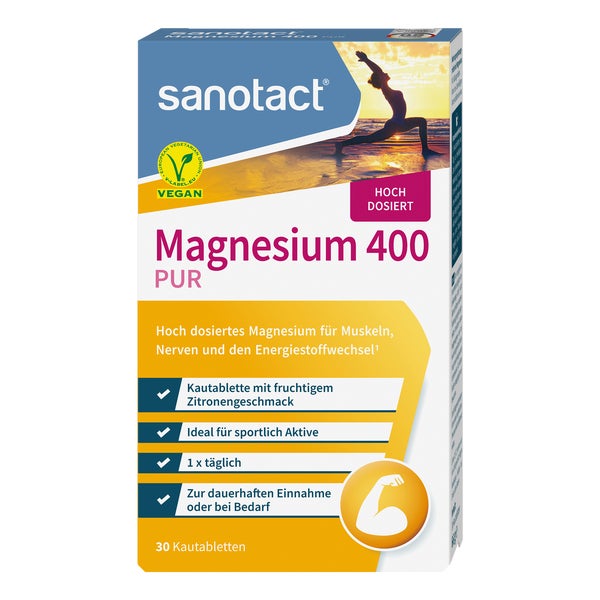 sanotact Magnesium 400mg Kautabletten 30 St