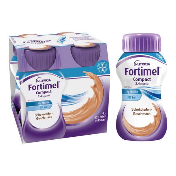 Fortimel Compact 2.4 kcal/ml Trinknahrung Schokolade 4X125 ml