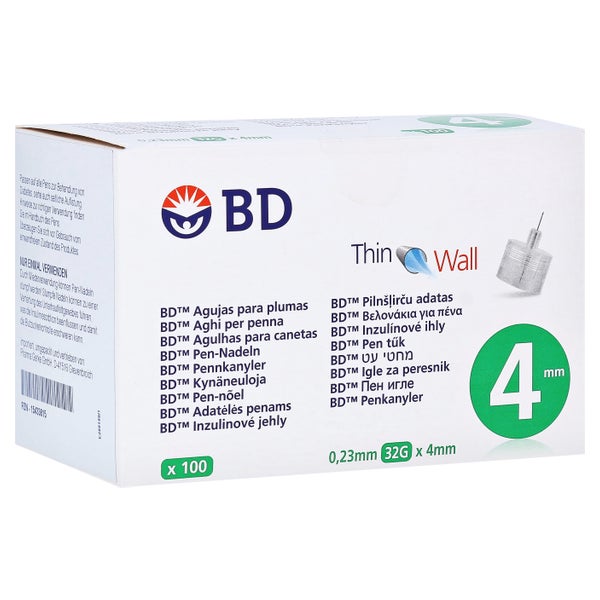 BD THIN Wall Pen-Nadeln 0,23 32 Gx4 mm 100 St
