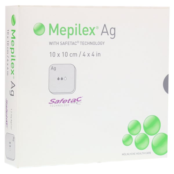 Mepilex Ag Schaumverband 10x10 cm steril 5 St