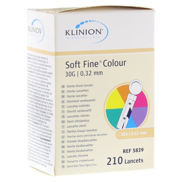 Klinion Soft fine colour Lanzetten 30 G 210 St