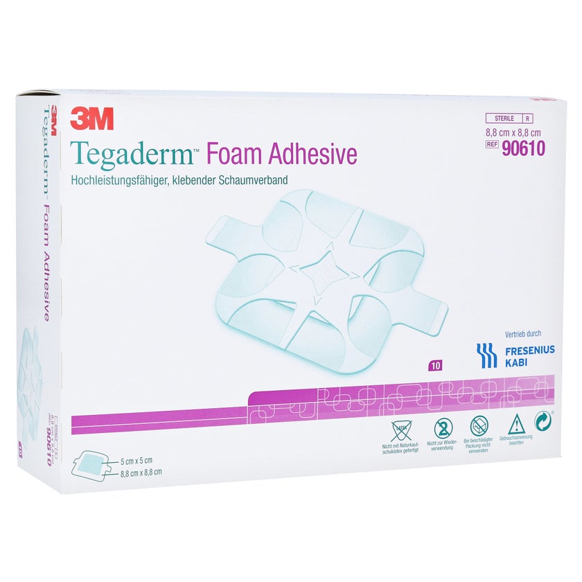Tegaderm Foam Adhesive FK 8,8x8,8 cm 906 10 St