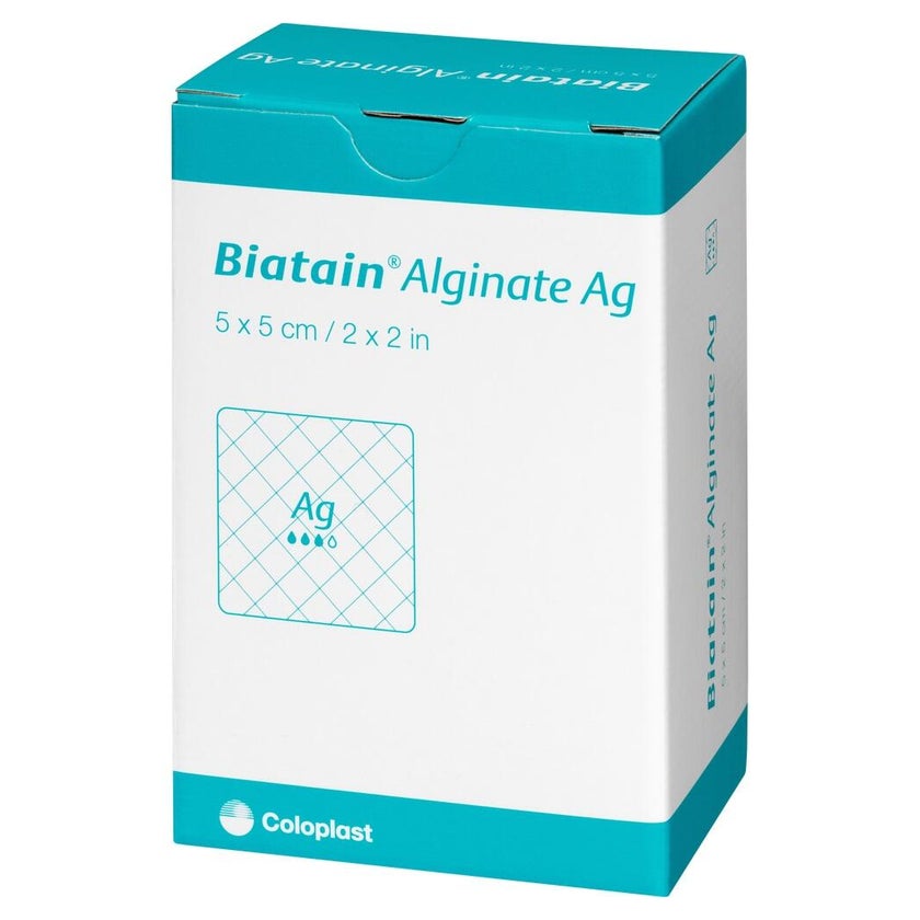 Biatain Alginate Ag Kompressen 5x5 cm mi 30 St