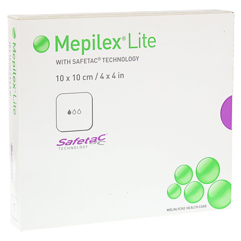Mepilex Lite Schaumverband 10x10 cm ster 5 St