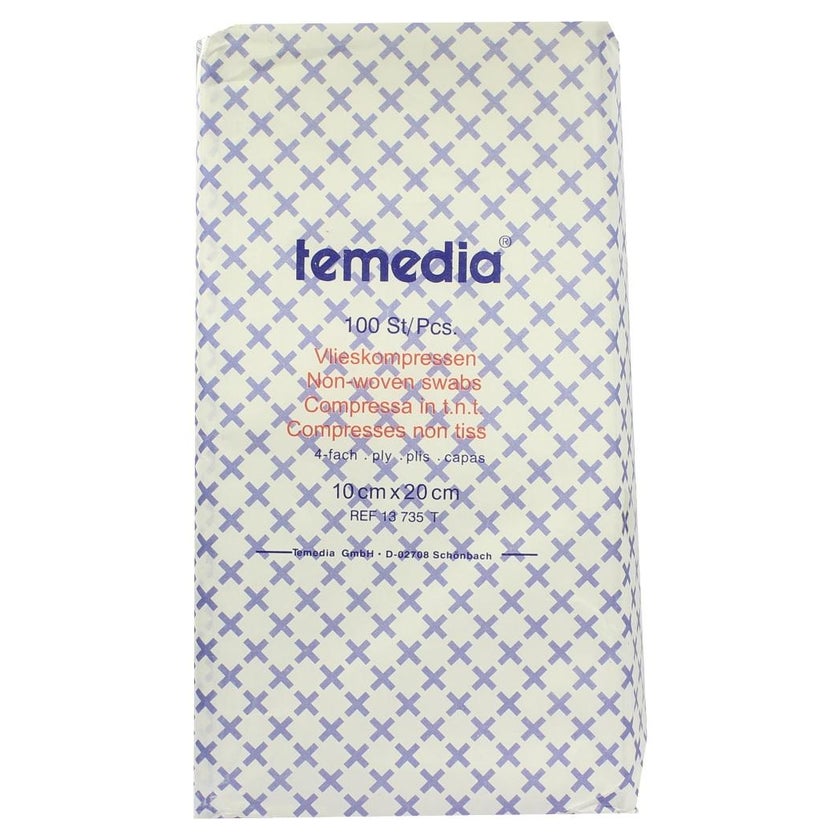 Vlieskompressen Unsteril 10x20 cm 4fach 100 St
