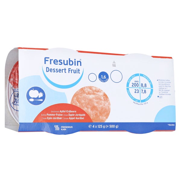 Fresubin Dessert Fruit Apfel-Erdbeere im 4X125 g
