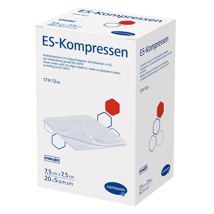 ES-Kompressen steril 7,5x7,5 cm 12f 20X5 St
