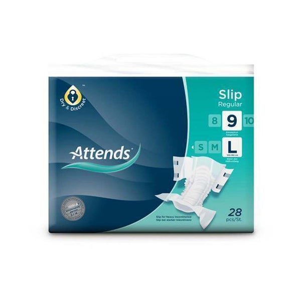 Attends Slip Regular 9 All-in-One Inkontinenzprodukt Large, 28 Stück 4X28 St
