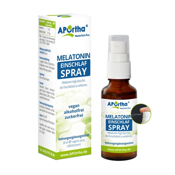 APOrtha® Melatonin Einschlaf-Spray - veganes Mundspray 30 ml