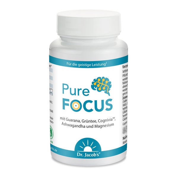 Dr. Jacob’s Pure Focus Salbei Ashwagandha Guarana Koffein 100 St