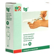 Lohmann & Rauscher tg Schlauchverband, weiß, 5 m, nahtlos gestrickt und dehnbar - 1 Stück, Gr. 1 (1,4 cm) für Finger, Zehe 1 St