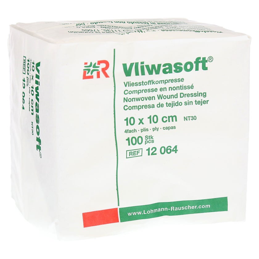 Vliwasoft Vlieskompressen Unsteril 10x10 100 St