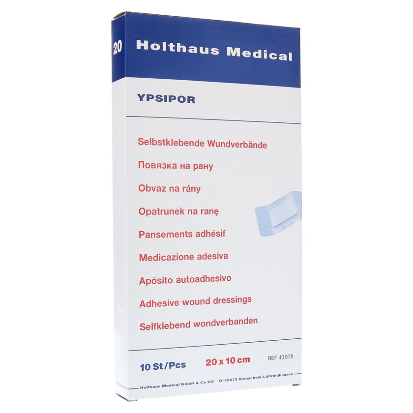 Holthaus Medical YPSIPOR Wundverband steril - 20 x 10 cm (10 Stck.) 10 St