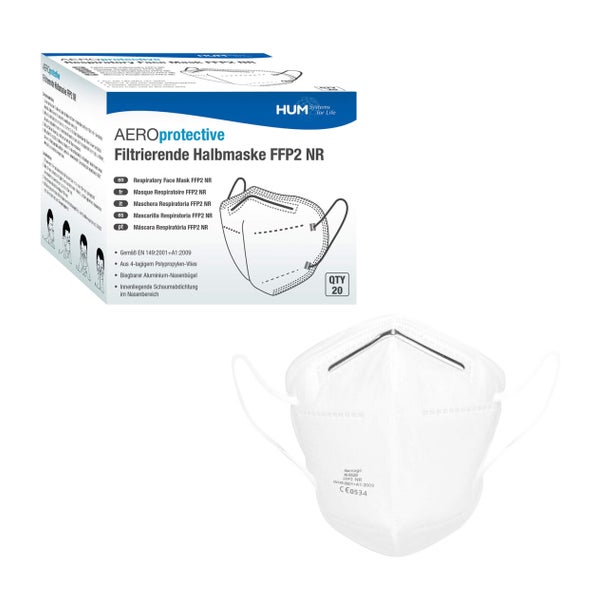 HUM AEROprotective Filtrierende Halbmaske FFP2 NR 20 St