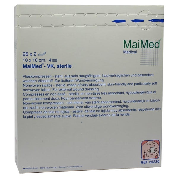 Vlieskompressen Steril 10x10 cm 25X2 St