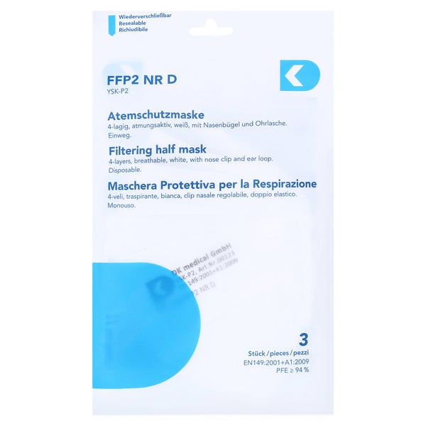 Atemschutzmaske 4lagig FFP2 3 St