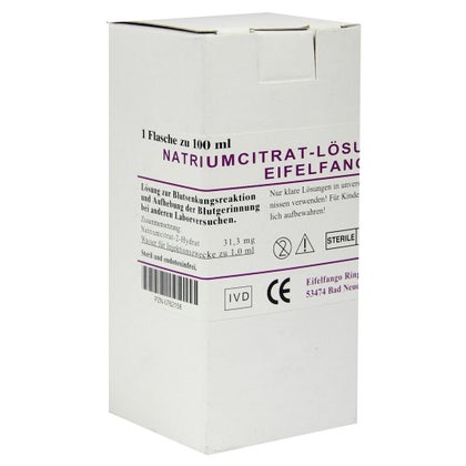 Ratiomed Natriumcitrat 3,13% – 100x 10 Ml Ampullen, Sterile Lösung