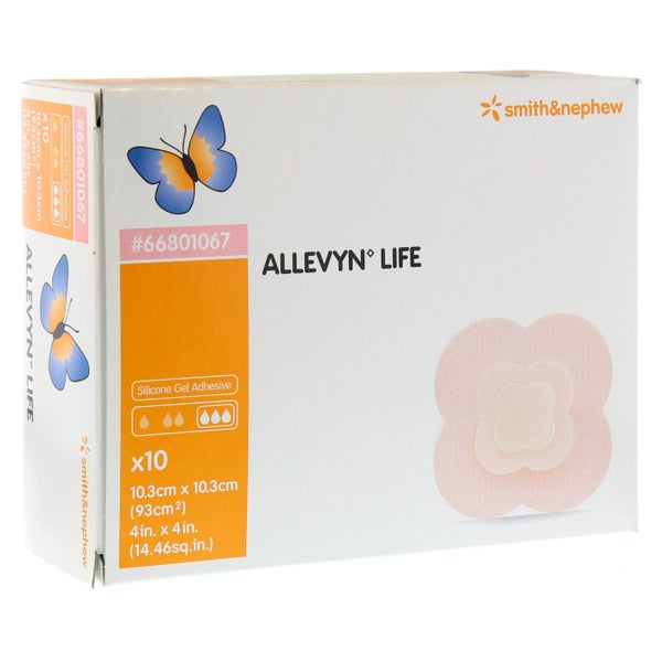 Allevyn Life 10,3x10,3 cm Silikonschaumv 10 St