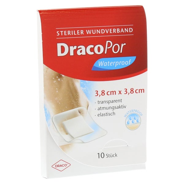 Dracopor Waterproof Wundverband 3,8x3,8 10 St