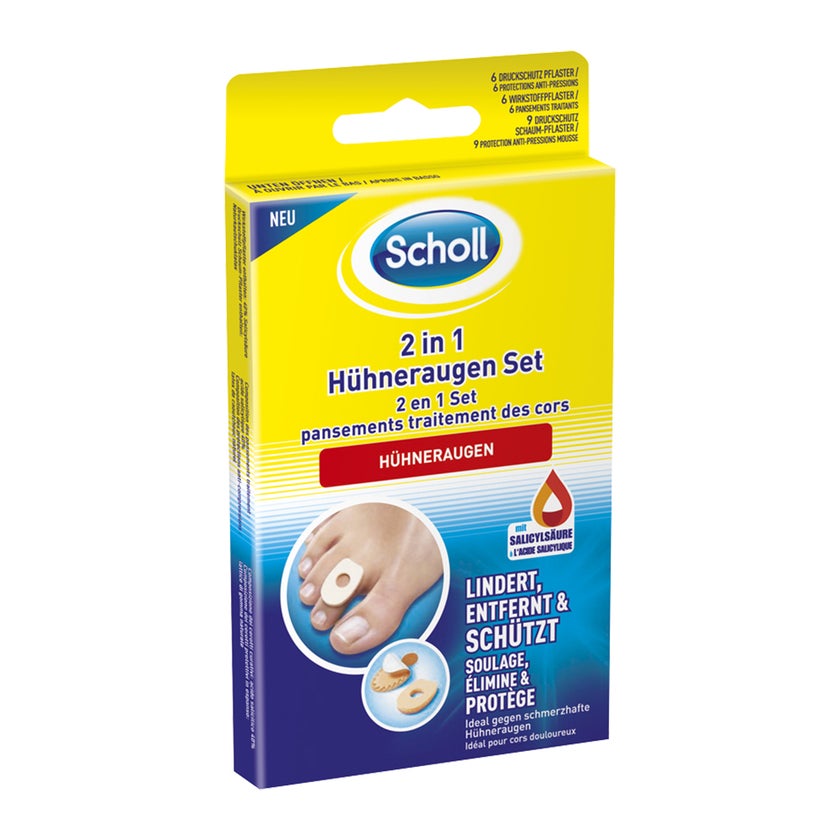 Scholl 2 in 1 Hühneraugen Set 1 P