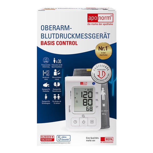 aponorm Basis Control Oberarm-Blutdruckmessgerät 1 St