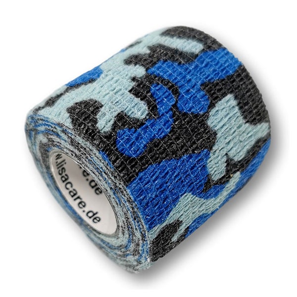 LisaCare selbstklebender Verband - Camo Blau - 5cm x 4,5cm 1 St