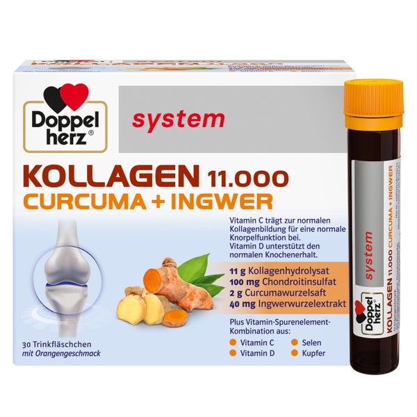 Doppelherz system Kollagen 11.000 Curcuma + Ingwer 30X25 ml