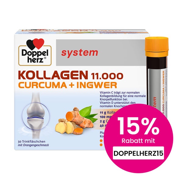Doppelherz system Kollagen 11.000 Curcuma + Ingwer 30X25 ml