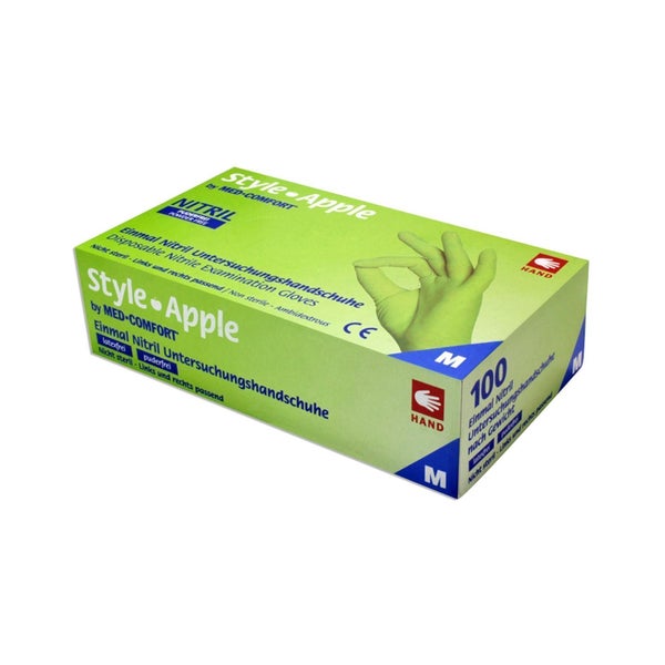 AMPri STYLE APPLE Nitrilhandschuhe grün puderfrei 100 Stück - L 100 St