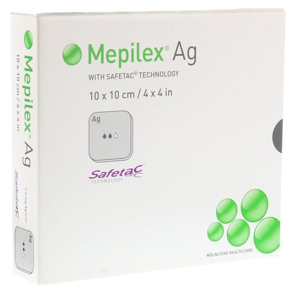 Mepilex Ag Schaumverband 10x10 cm steril 5 St