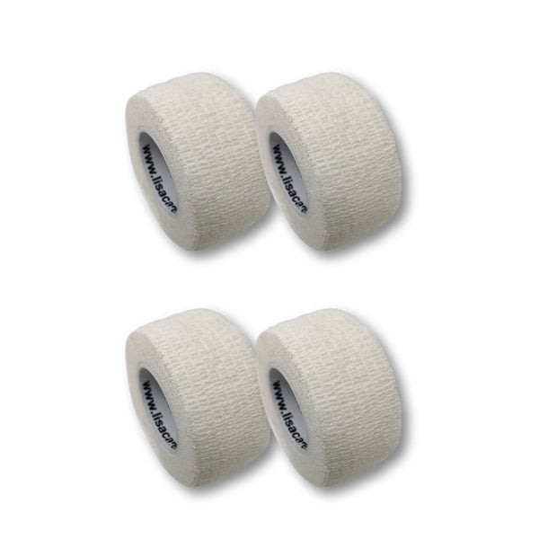 LisaCare Fingerpflaster 2,5cm x 4,5m - 4er Set Weiß 4 St