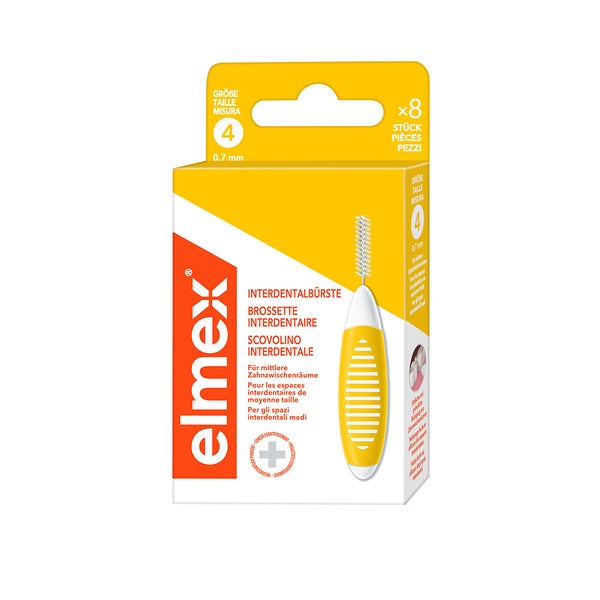 elmex Interdental Bürste gelb, Größe 4, 0,7 mm 8 St