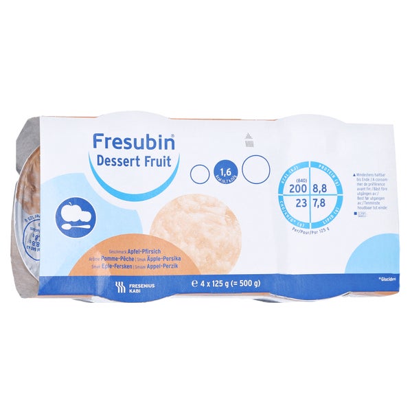 Fresubin Dessert Fruit Apfel-Pfirsich im 4X125 g