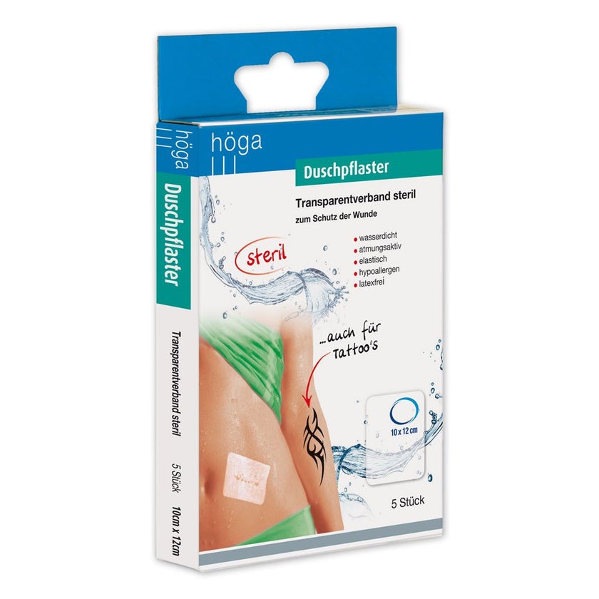 Duschpflaster 10x12 cm Transparentverban 5 St