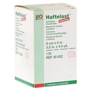Lohmann & Rauscher Haftelast Fixierbinde, latexfrei, cremefarben, selbsthaftend - 1 Stück, einzeln in Faltschachtel, Maße: 8 cm x 4 m 1 St