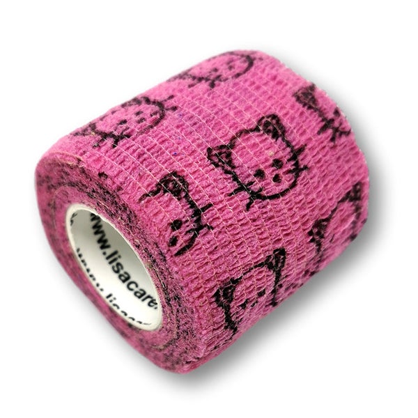 LisaCare selbstklebender Verband - Katze Rosa - 5cm x 4,5cm 1 St