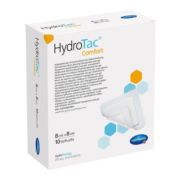 HydroTac comfort Schaumverband 8x8cm 10 St