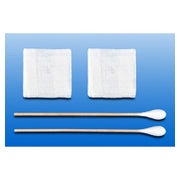 Noba Set Wattestäbchen 15 cm 10 - 11 mm + Mullkompresse 12-lagig 5 x 5 cm 25 Stück 25 St