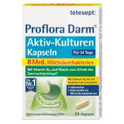 tetesept Proflora Darm Aktiv-Kulturen Kapseln | 8 Mrd. Milchsäurebakterien 24 St