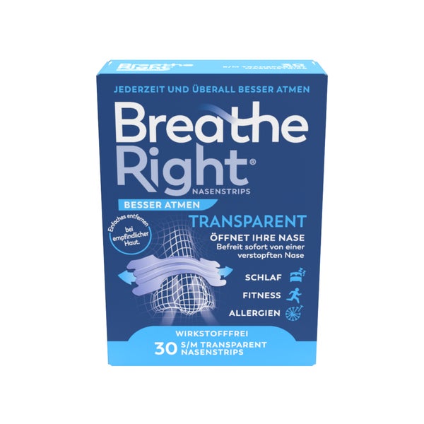 Besser Atmen Breathe Right Nasenpflaster Trans Normal 30 St