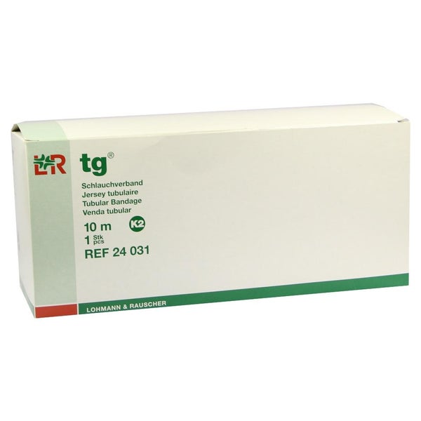 Lohmann & Rauscher tg Schlauchverband, weiß, 10 m, nahtlos gestrickt und dehnbar - 1 Stück, Gr. K2 (21 cm) für Rumpf (groß) > L 1 St